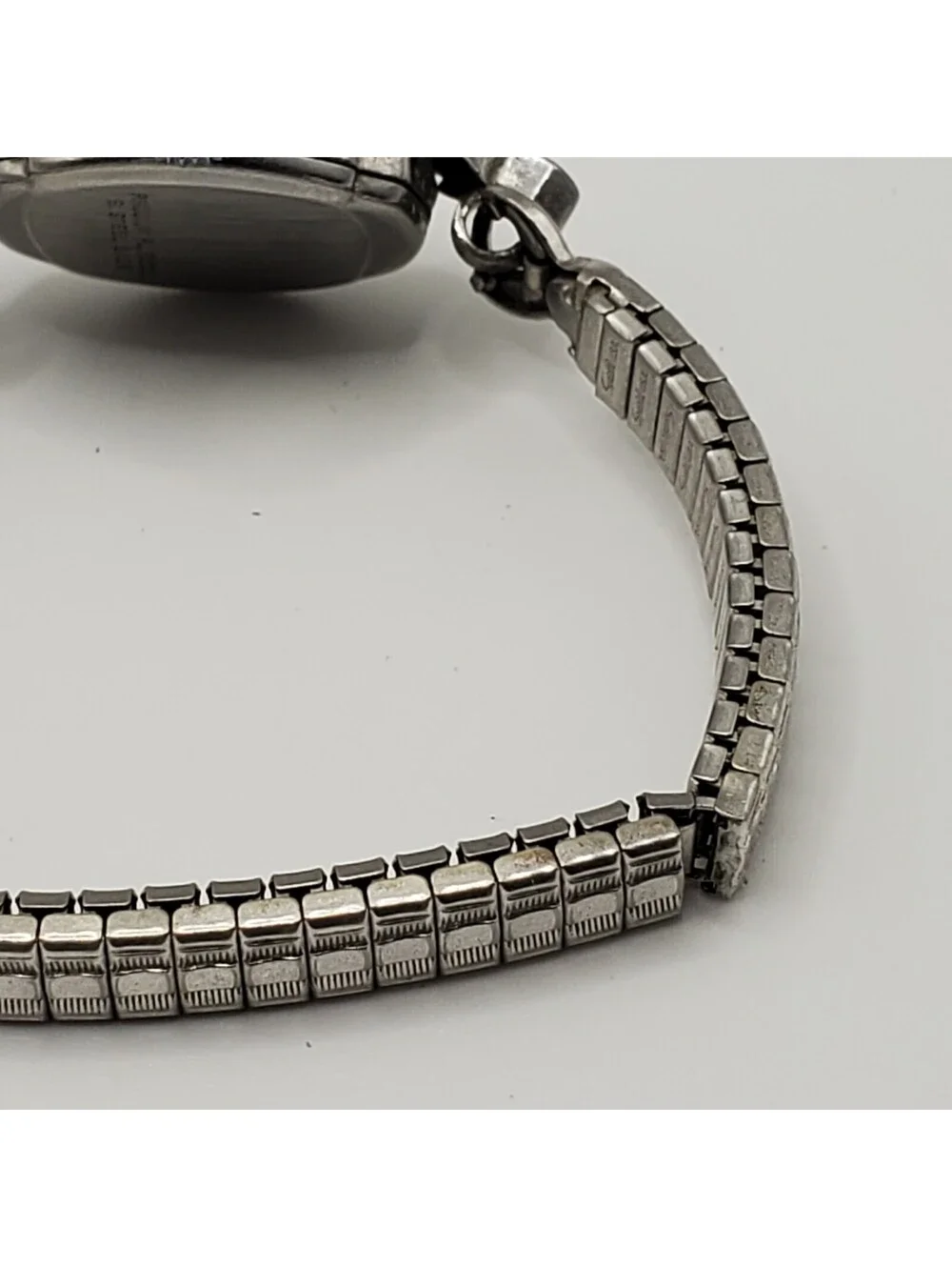 Vintage Timex Rhodium Plate Bezel Mechanical Watch Women For Parts Or Repair